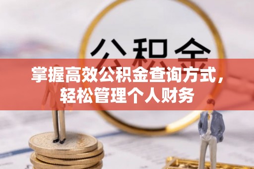 芎林掌握高效公积金查询方式，轻松管理个人财务