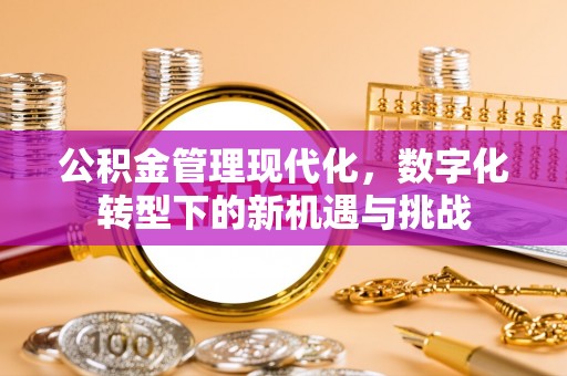 芎林公积金管理现代化，数字化转型下的新机遇与挑战