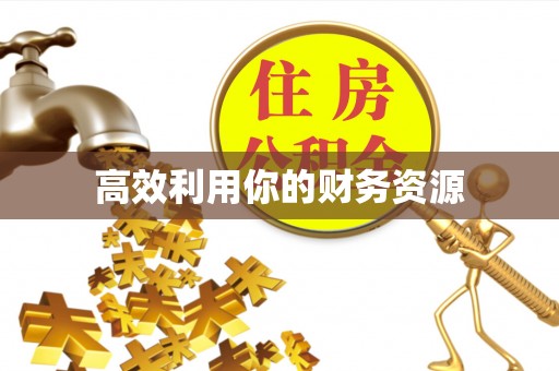 芎林高效利用你的财务资源